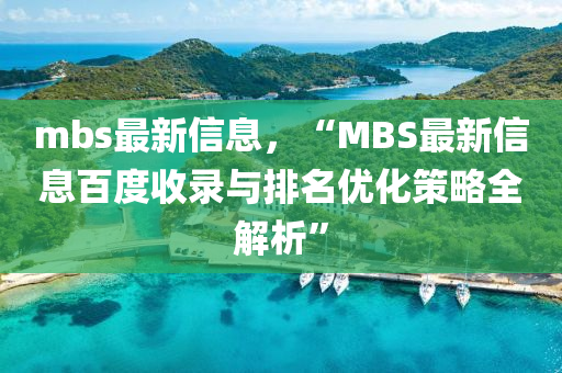 mbs最新信息，“MBS最新信息百度收录与排名优化策略全解析”