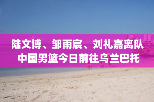 陆文博、邹雨宸、刘礼嘉离队 中国男篮今日前往乌兰巴托