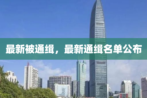 最新被通缉，最新通缉名单公布