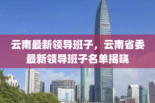 云南最新领导班子，云南省委最新领导班子名单揭晓