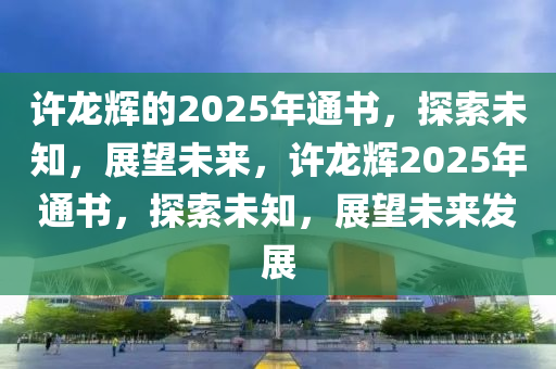 许龙辉的2025年通书，探索未知，展望未来，许龙辉2025年通书，探索未知，展望未来发展