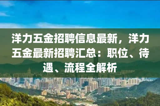 洋力五金招聘信息最新，洋力五金最新招聘汇总：职位、待遇、流程全解析