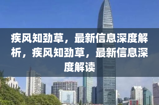 疾风知劲草，最新信息深度解析，疾风知劲草，最新信息深度解读