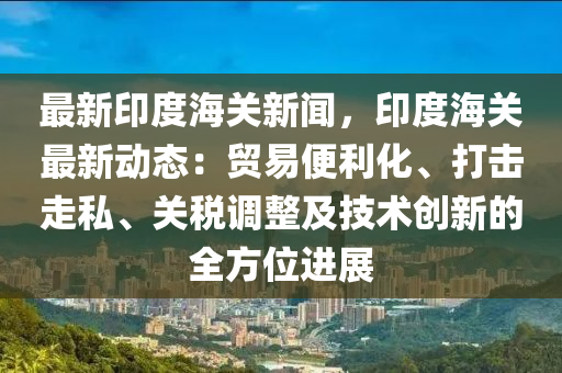 最新印度海关新闻，印度海关最新动态：贸易便利化、打击走私、关税调整及技术创新的全方位进展