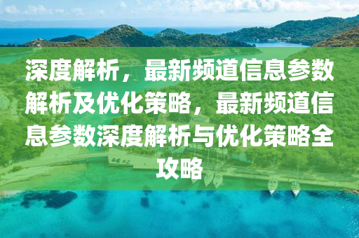 深度解析，最新频道信息参数解析及优化策略，最新频道信息参数深度解析与优化策略全攻略