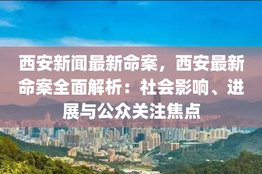 西安新闻最新命案，西安最新命案全面解析：社会影响、进展与公众关注焦点