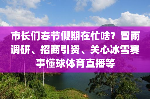 市长们春节假期在忙啥？冒雨调研、招商引资、关心冰雪赛事懂球体育直播等