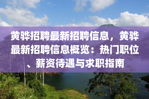 黄骅招聘最新招聘信息，黄骅最新招聘信息概览：热门职位、薪资待遇与求职指南