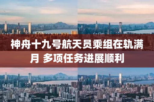 神舟十九号航天员乘组在轨满月 多项任务进展顺利