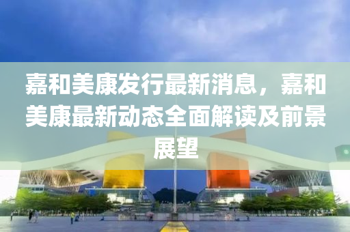 嘉和美康发行最新消息，嘉和美康最新动态全面解读及前景展望