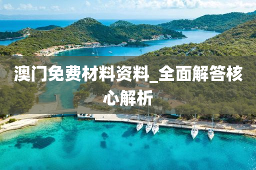 澳门免费材料资料_全面解答核心解析