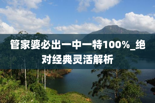 管家婆必出一中一特100%_绝对经典灵活解析