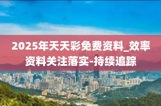 2025年天天彩免费资料_效率资料关注落实-持续追踪