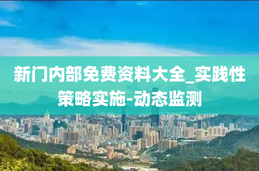 新门内部免费资料大全_实践性策略实施-动态监测