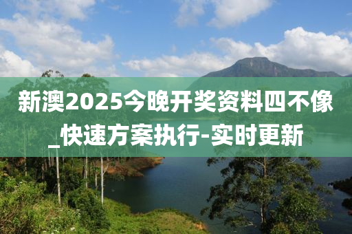 新澳2025今晚开奖资料四不像_快速方案执行-实时更新