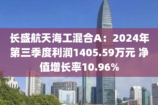 长盛航天海工混合A：2024年第三季度利润1405.59万元 净值增长率10.96%