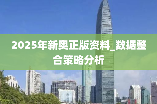 2025年新奥正版资料_数据整合策略分析