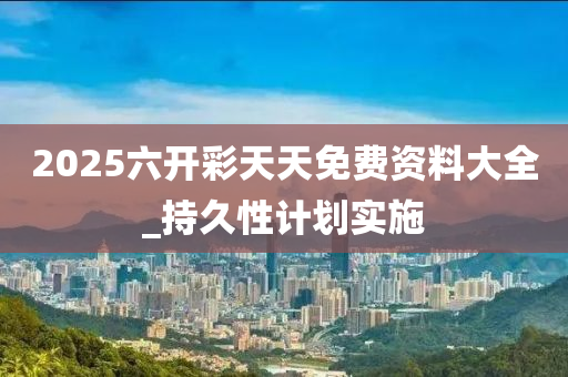 2025六开彩天天免费资料大全_持久性计划实施