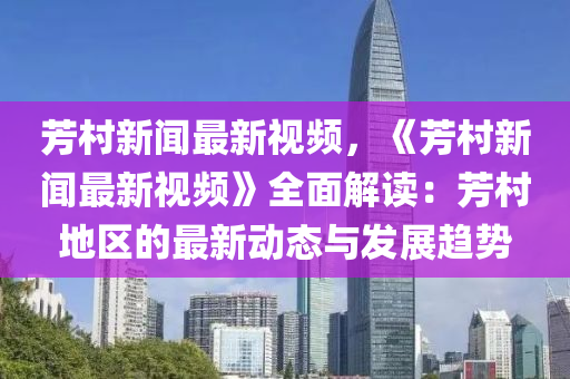 芳村新闻最新视频，《芳村新闻最新视频》全面解读：芳村地区的最新动态与发展趋势