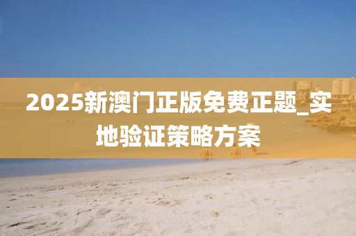 2025新澳门正版免费正题_实地验证策略方案