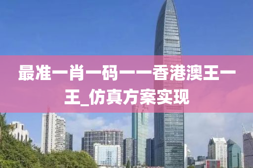 最准一肖一码一一香港澳王一王_仿真方案实现