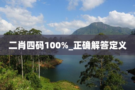 二肖四码100%_正确解答定义
