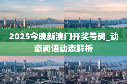 2025今晚新澳门开奖号码_动态词语动态解析