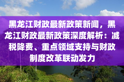黑龙江财政最新政策新闻，黑龙江财政最新政策深度解析：减税降费、重点领域支持与财政制度改革联动发力