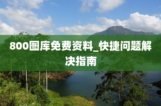 800图库免费资料_快捷问题解决指南