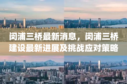 闵浦三桥最新消息，闵浦三桥建设最新进展及挑战应对策略