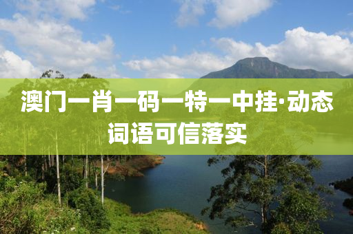澳门一肖一码一特一中挂·动态词语可信落实