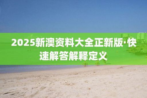 2025新澳资料大全正新版·快速解答解释定义