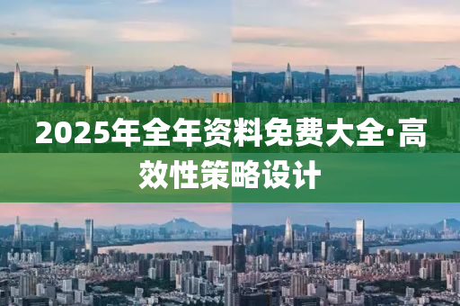 2025年全年资料免费大全·高效性策略设计
