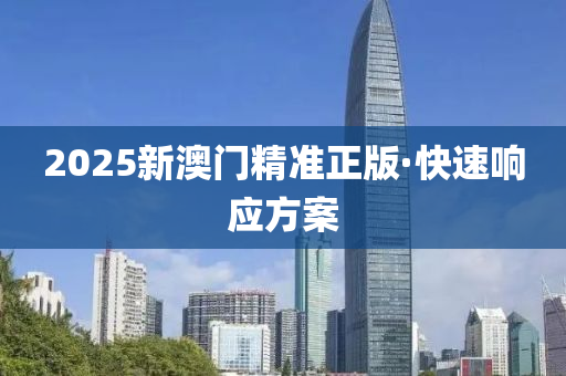 2025新澳门精准正版·快速响应方案