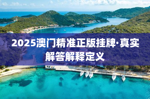 2025澳门精准正版挂牌·真实解答解释定义