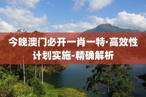 今晚澳门必开一肖一特·高效性计划实施-精确解析