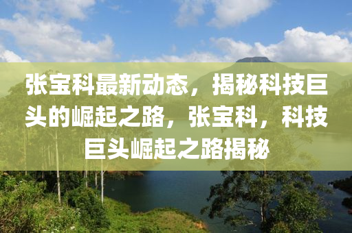 张宝科最新动态，揭秘科技巨头的崛起之路，张宝科，科技巨头崛起之路揭秘