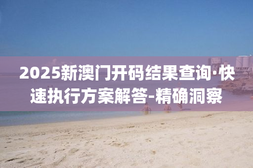 2025新澳门开码结果查询·快速执行方案解答-精确洞察