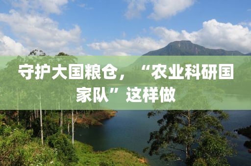 守护大国粮仓，“农业科研国家队”这样做