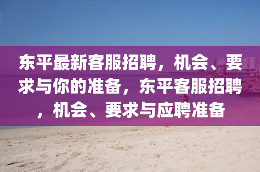东平最新客服招聘，机会、要求与你的准备，东平客服招聘，机会、要求与应聘准备