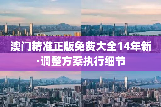 澳门精准正版免费大全14年新·调整方案执行细节