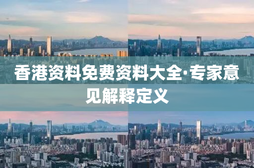 香港资料免费资料大全·专家意见解释定义