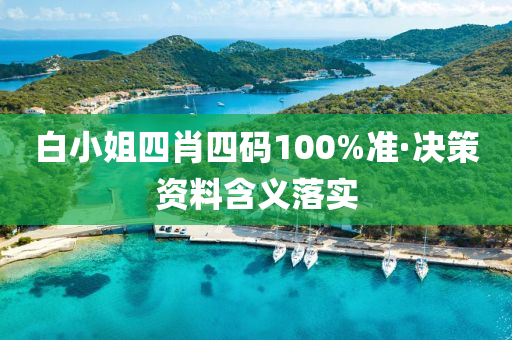 白小姐四肖四码100%准·决策资料含义落实
