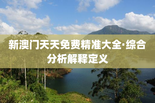 新澳门天天免费精准大全·综合分析解释定义