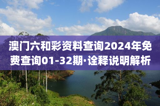 澳门六和彩资料查询2024年免费查询01-32期·诠释说明解析