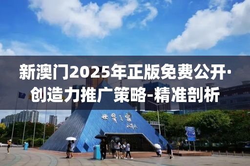 新澳门2025年正版免费公开·创造力推广策略-精准剖析