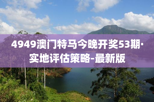 4949澳门特马今晚开奖53期·实地评估策略-最新版