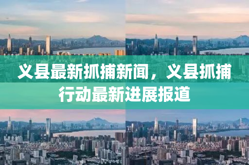义县最新抓捕新闻，义县抓捕行动最新进展报道