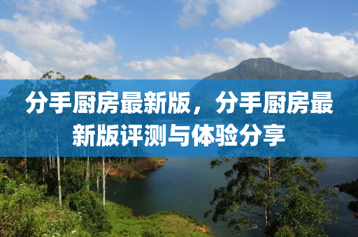 分手厨房最新版，分手厨房最新版评测与体验分享