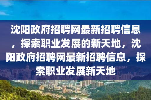沈阳政府招聘网最新招聘信息，探索职业发展的新天地，沈阳政府招聘网最新招聘信息，探索职业发展新天地